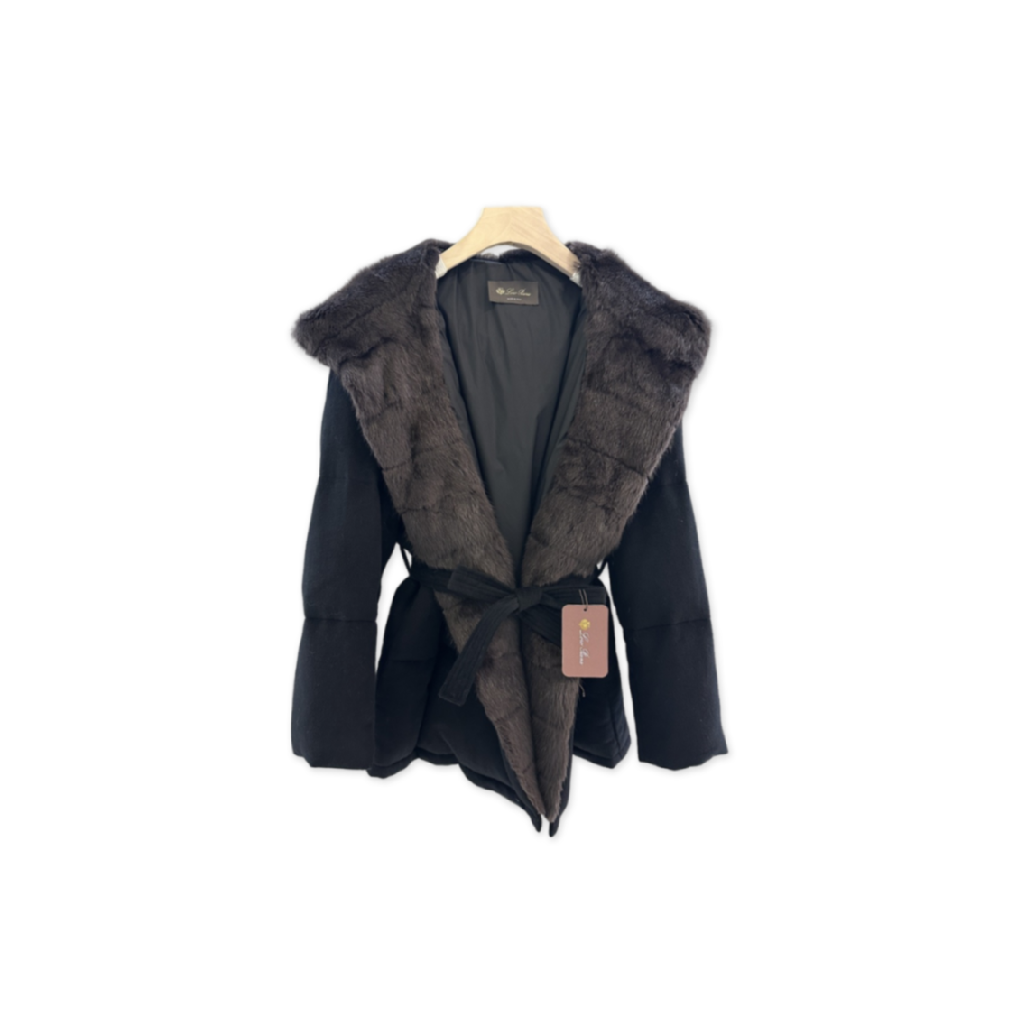 LORO PIANA MINK-COLLAR DOWN JACKET